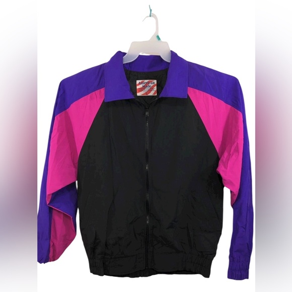 Vintage American Made Sportswear Men's Zip Up Jacket Windbreaker Size L - Picture 4 of 9